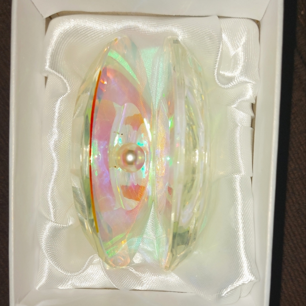 Crystal oyster decor/paperweight